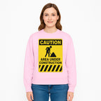 Caution Sign - Area Under Construction Warning - Safety Alert for Work Zones - Yellow Black Construction Notice - Sweatshirt 1757918461014.jpg