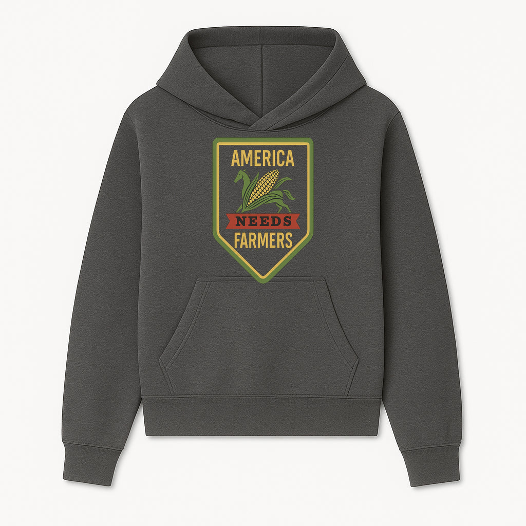 America Needs Farmers Vintage Farmhouse Sign - Agricultural Decor, Rustic Wall Art, Farmhouse Kitchen Decor, Country Living Decor - Hoodie 1757922444620.jpg