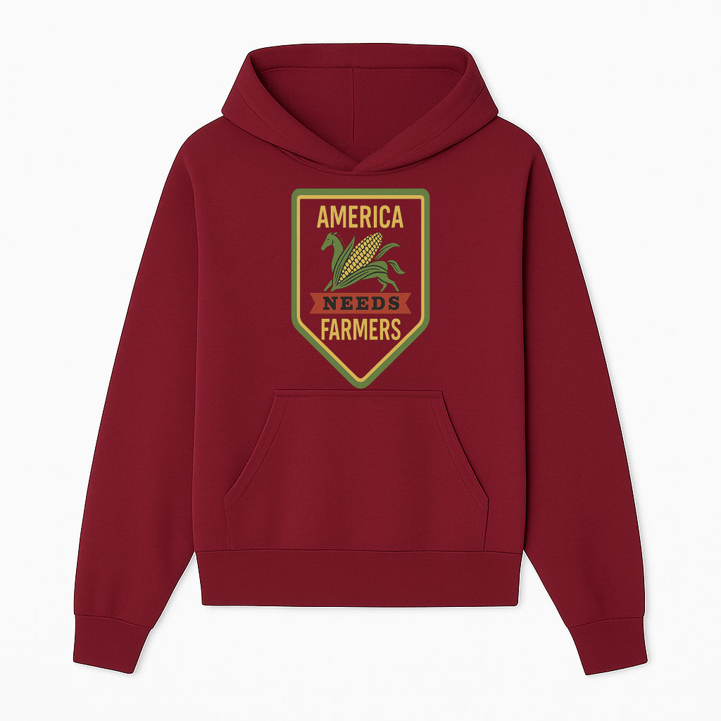 America Needs Farmers Vintage Farmhouse Sign - Agricultural Decor, Rustic Wall Art, Farmhouse Kitchen Decor, Country Living Decor - Hoodie 1757922445303.jpg