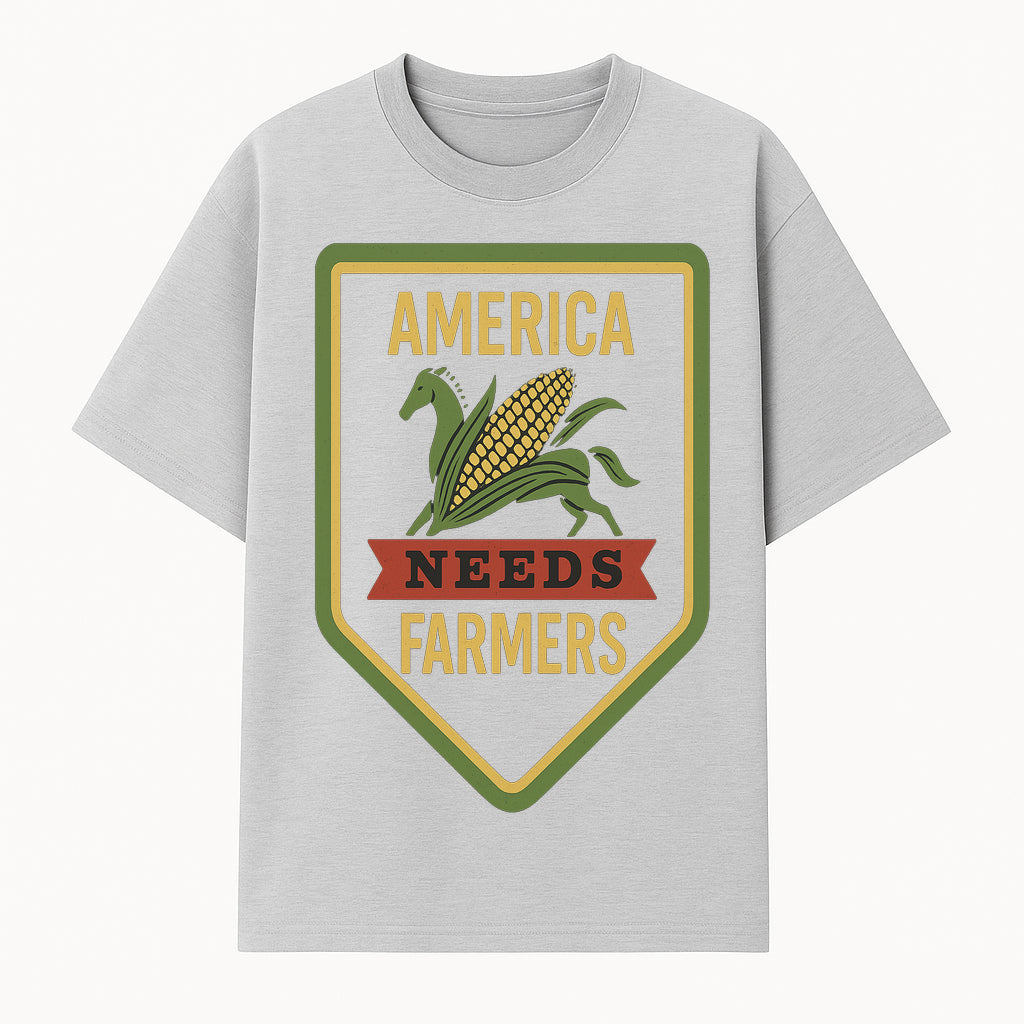 America Needs Farmers Vintage Farmhouse Sign - Agricultural Decor, Rustic Wall Art, Farmhouse Kitchen Decor, Country Living Decor - T-shirt 1757922447309.jpg