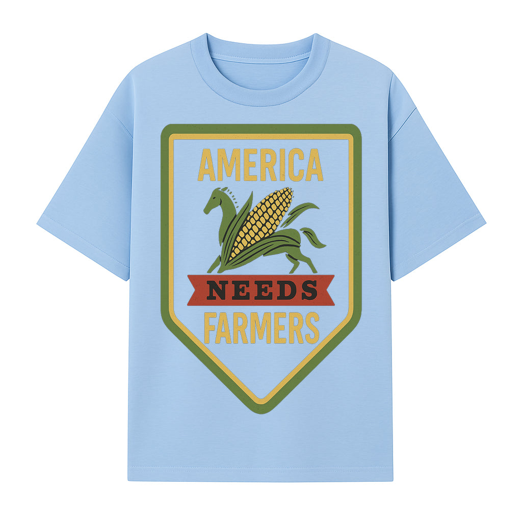 America Needs Farmers Vintage Farmhouse Sign - Agricultural Decor, Rustic Wall Art, Farmhouse Kitchen Decor, Country Living Decor - T-shirt 1757922447977.jpg