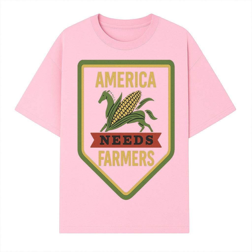 America Needs Farmers Vintage Farmhouse Sign - Agricultural Decor, Rustic Wall Art, Farmhouse Kitchen Decor, Country Living Decor - T-shirt 1757922448093.jpg