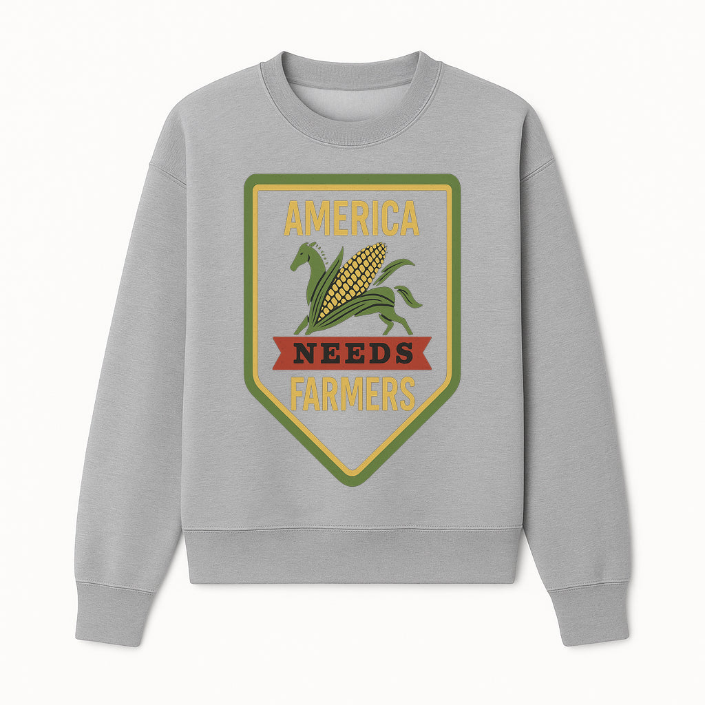 America Needs Farmers Vintage Farmhouse Sign - Agricultural Decor, Rustic Wall Art, Farmhouse Kitchen Decor, Country Living Decor - Sweatshirt 1757922450128.jpg
