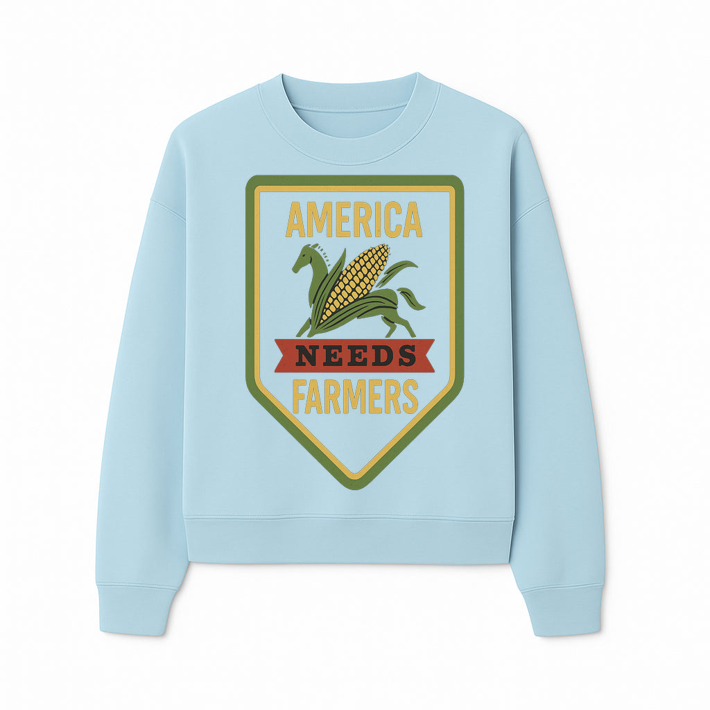 America Needs Farmers Vintage Farmhouse Sign - Agricultural Decor, Rustic Wall Art, Farmhouse Kitchen Decor, Country Living Decor - Sweatshirt 1757922450768.jpg