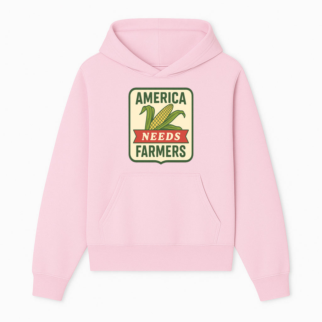America Needs Farmers Vintage Agriculture Sign - Rustic Farm Decor, Corn Illustration, Farmhouse Wall Art, Country Style Decor - Hoodie 1757922451002.jpg