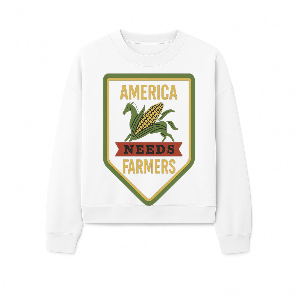 America Needs Farmers Vintage Farmhouse Sign - Agricultural Decor, Rustic Wall Art, Farmhouse Kitchen Decor, Country Living Decor - Sweatshirt 1757922451574.jpg