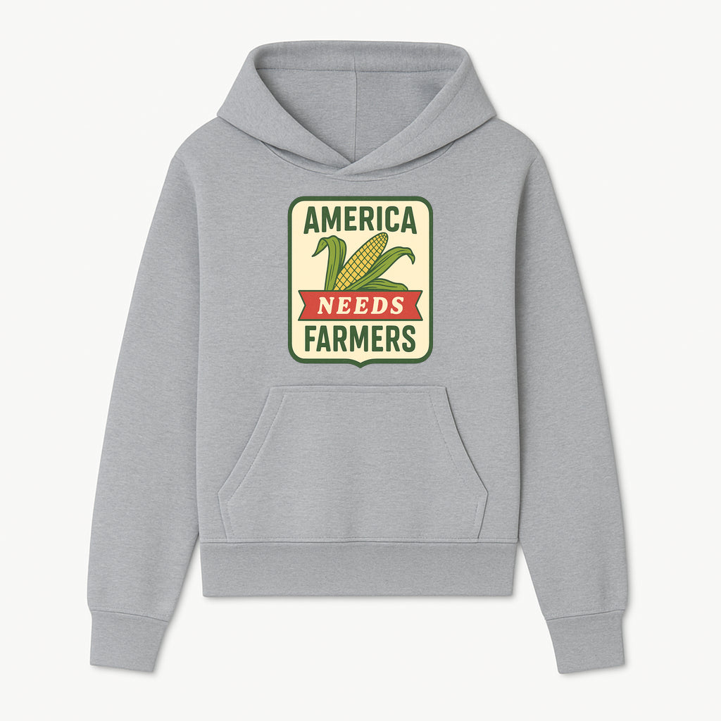 America Needs Farmers Vintage Agriculture Sign - Rustic Farm Decor, Corn Illustration, Farmhouse Wall Art, Country Style Decor - Hoodie 1757922451588.jpg