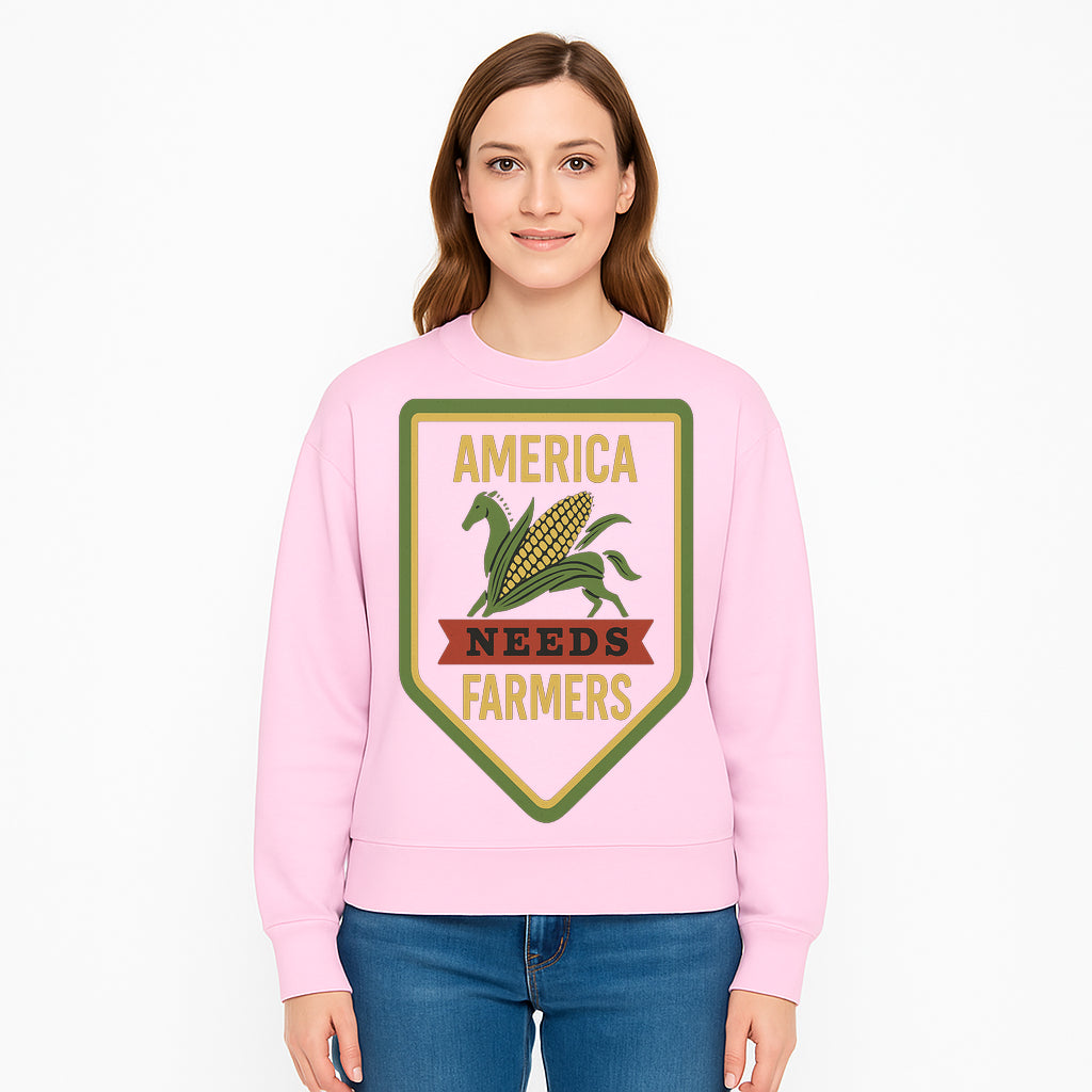 America Needs Farmers Vintage Farmhouse Sign - Agricultural Decor, Rustic Wall Art, Farmhouse Kitchen Decor, Country Living Decor - Sweatshirt 1757922452861.jpg
