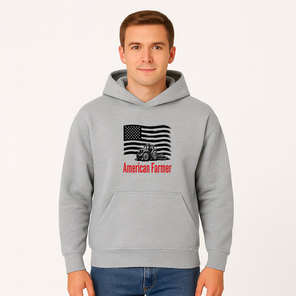 American Farmer Tractor Graphic Tee - Patriotic USA Flag Design, Farmer Gift, Agriculture Apparel - Hoodie 1757922456316.jpg