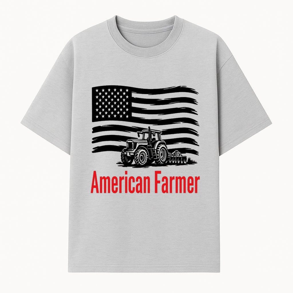 American Farmer Tractor Graphic Tee - Patriotic USA Flag Design, Farmer Gift, Agriculture Apparel - T-shirt 1757922456612.jpg