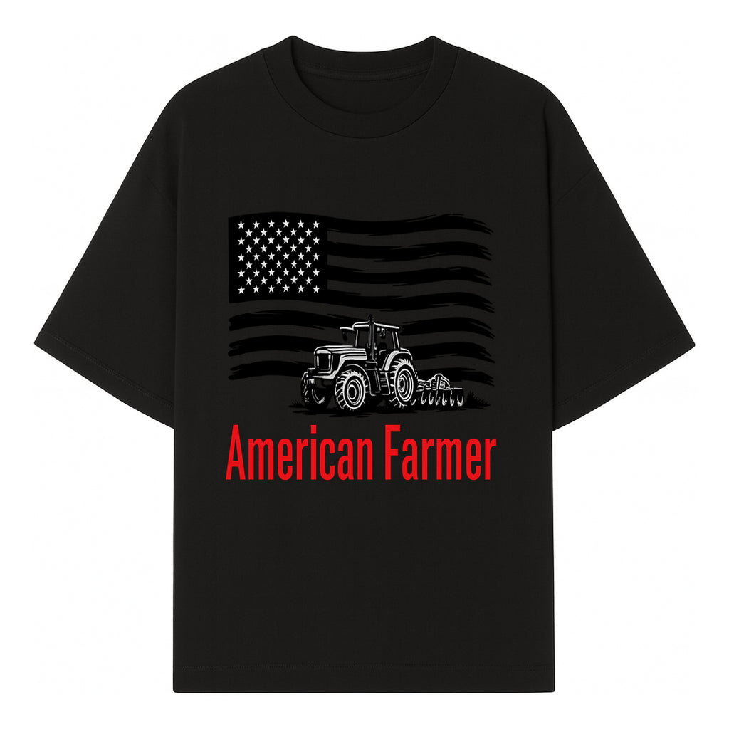 American Farmer Tractor Graphic Tee - Patriotic USA Flag Design, Farmer Gift, Agriculture Apparel - T-shirt 1757922456777.jpg