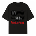 American Farmer Tractor Graphic Tee - Patriotic USA Flag Design, Farmer Gift, Agriculture Apparel - T-shirt 1757922456777.jpg