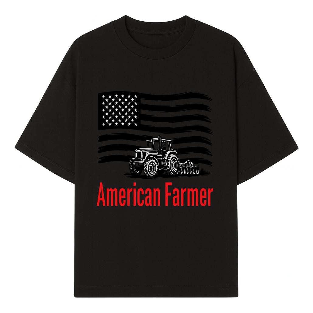 American Farmer Tractor Graphic Tee - Patriotic USA Flag Design, Farmer Gift, Agriculture Apparel - T-shirt 1757922456777.jpg