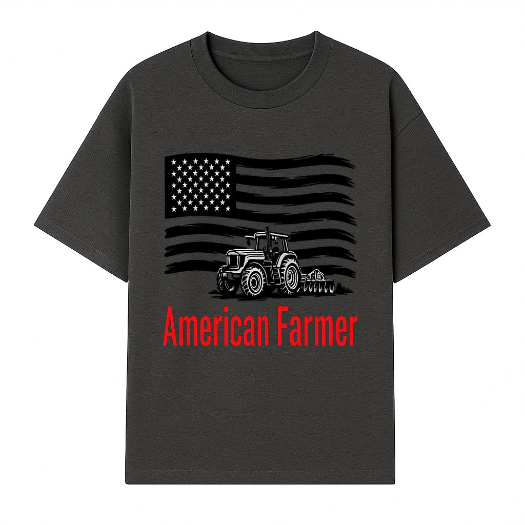 American Farmer Tractor Graphic Tee - Patriotic USA Flag Design, Farmer Gift, Agriculture Apparel - T-shirt 1757922456893.jpg