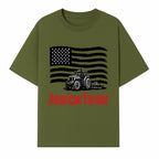 American Farmer Tractor Graphic Tee - Patriotic USA Flag Design, Farmer Gift, Agriculture Apparel - T-shirt 1757922457047.jpg
