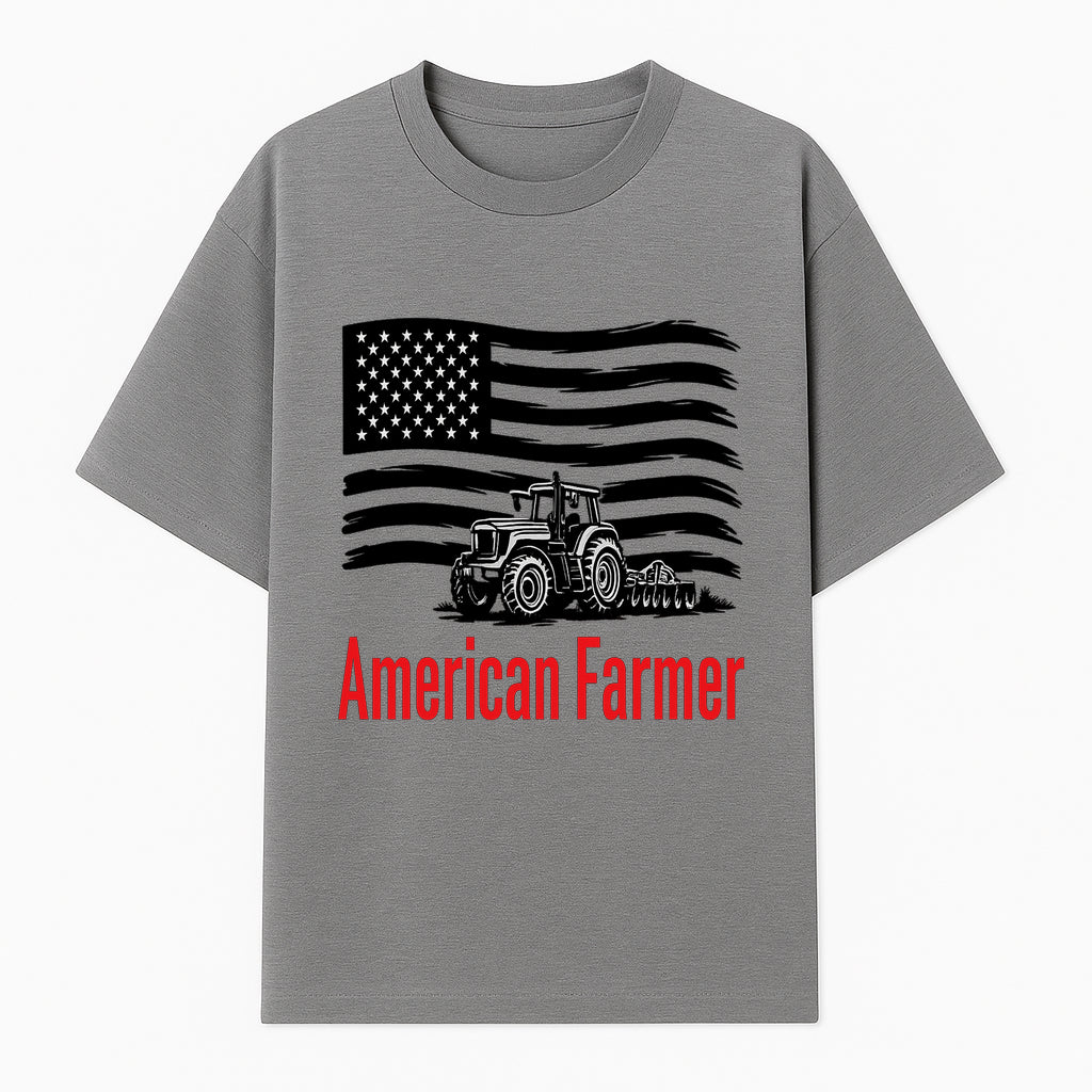 American Farmer Tractor Graphic Tee - Patriotic USA Flag Design, Farmer Gift, Agriculture Apparel - T-shirt 1757922457176.jpg