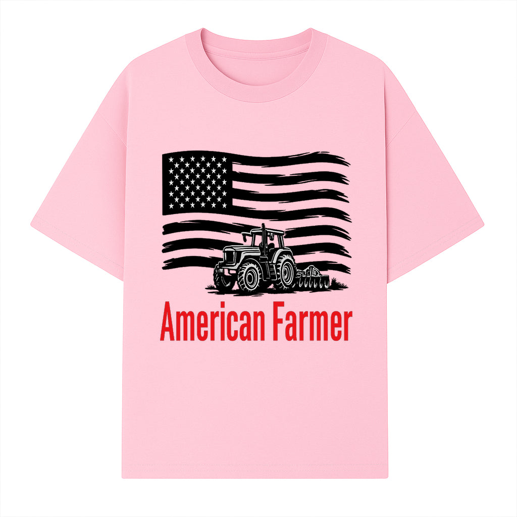 American Farmer Tractor Graphic Tee - Patriotic USA Flag Design, Farmer Gift, Agriculture Apparel - T-shirt 1757922457483.jpg