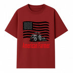 American Farmer Tractor Graphic Tee - Patriotic USA Flag Design, Farmer Gift, Agriculture Apparel - T-shirt 1757922457597.jpg