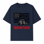 American Farmer Tractor Graphic Tee - Patriotic USA Flag Design, Farmer Gift, Agriculture Apparel - T-shirt 1757922457742.jpg