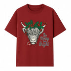 Christmas Highland Cow Graphic - Be Merry and Bright Festive Design for Holiday Decor, Apparel, and Gifts - T-shirt 1757922457988.jpg