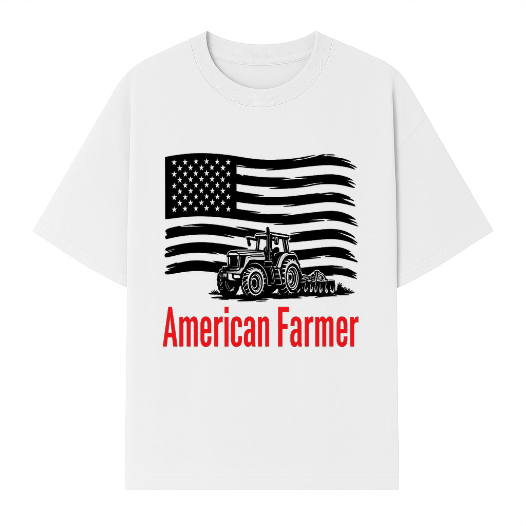 American Farmer Tractor Graphic Tee - Patriotic USA Flag Design, Farmer Gift, Agriculture Apparel - T-shirt 1757922458125.jpg