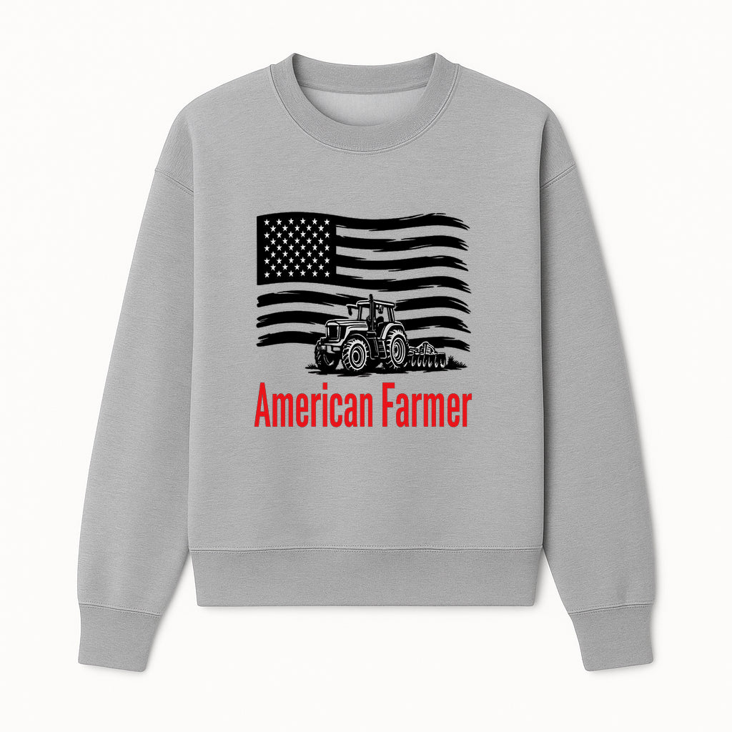 American Farmer Tractor Graphic Tee - Patriotic USA Flag Design, Farmer Gift, Agriculture Apparel - Sweatshirt 1757922459502.jpg