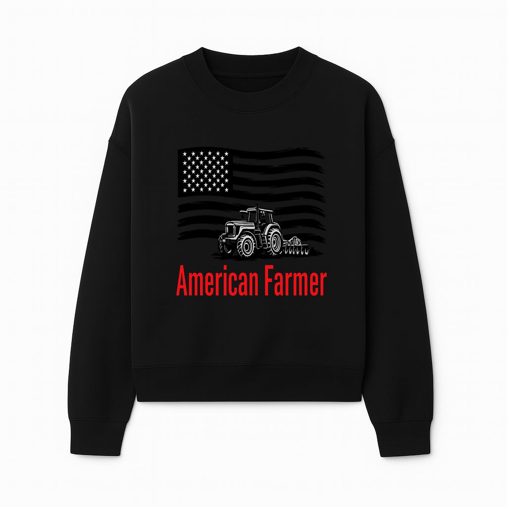 American Farmer Tractor Graphic Tee - Patriotic USA Flag Design, Farmer Gift, Agriculture Apparel - Sweatshirt 1757922459664.jpg