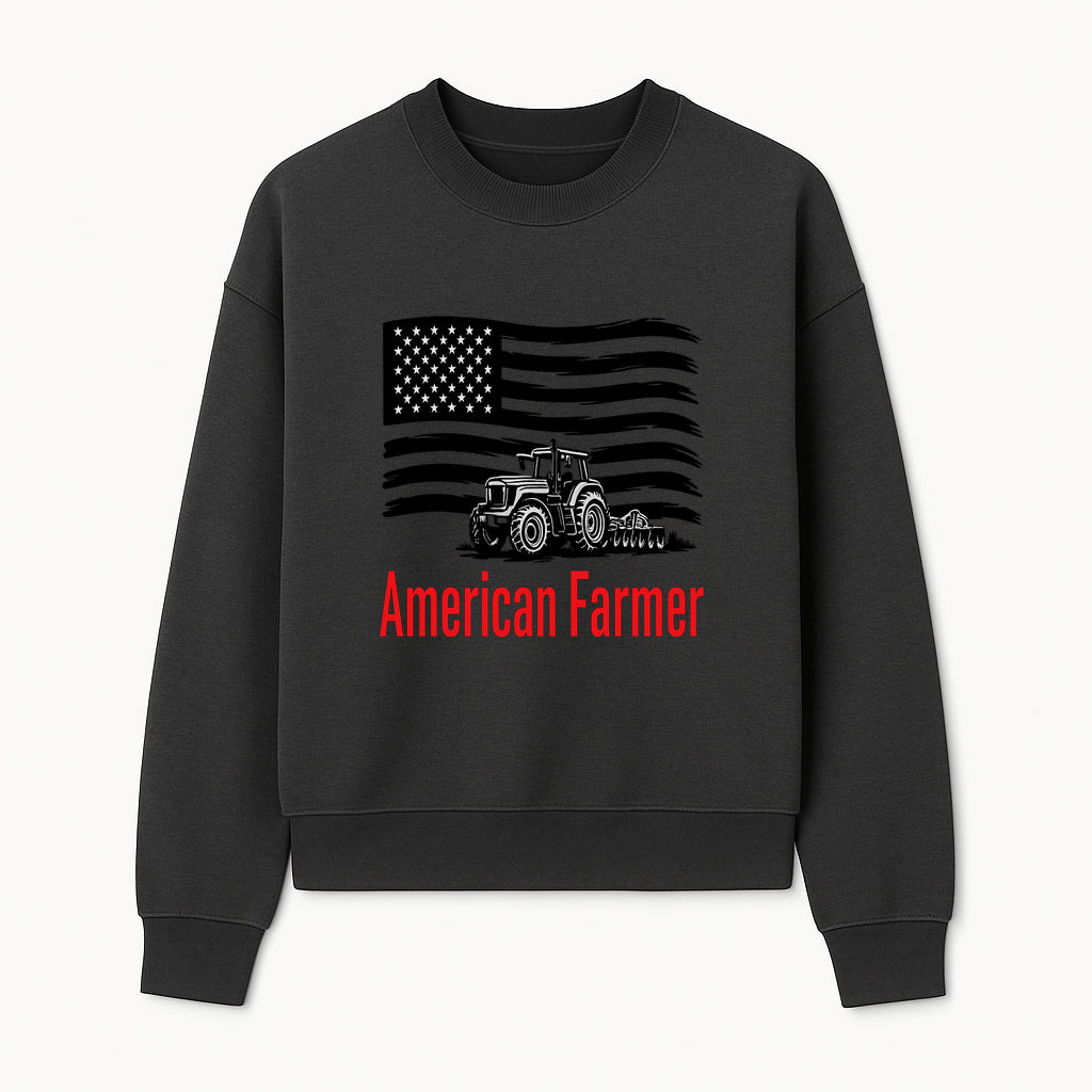 American Farmer Tractor Graphic Tee - Patriotic USA Flag Design, Farmer Gift, Agriculture Apparel - Sweatshirt 1757922459908.jpg