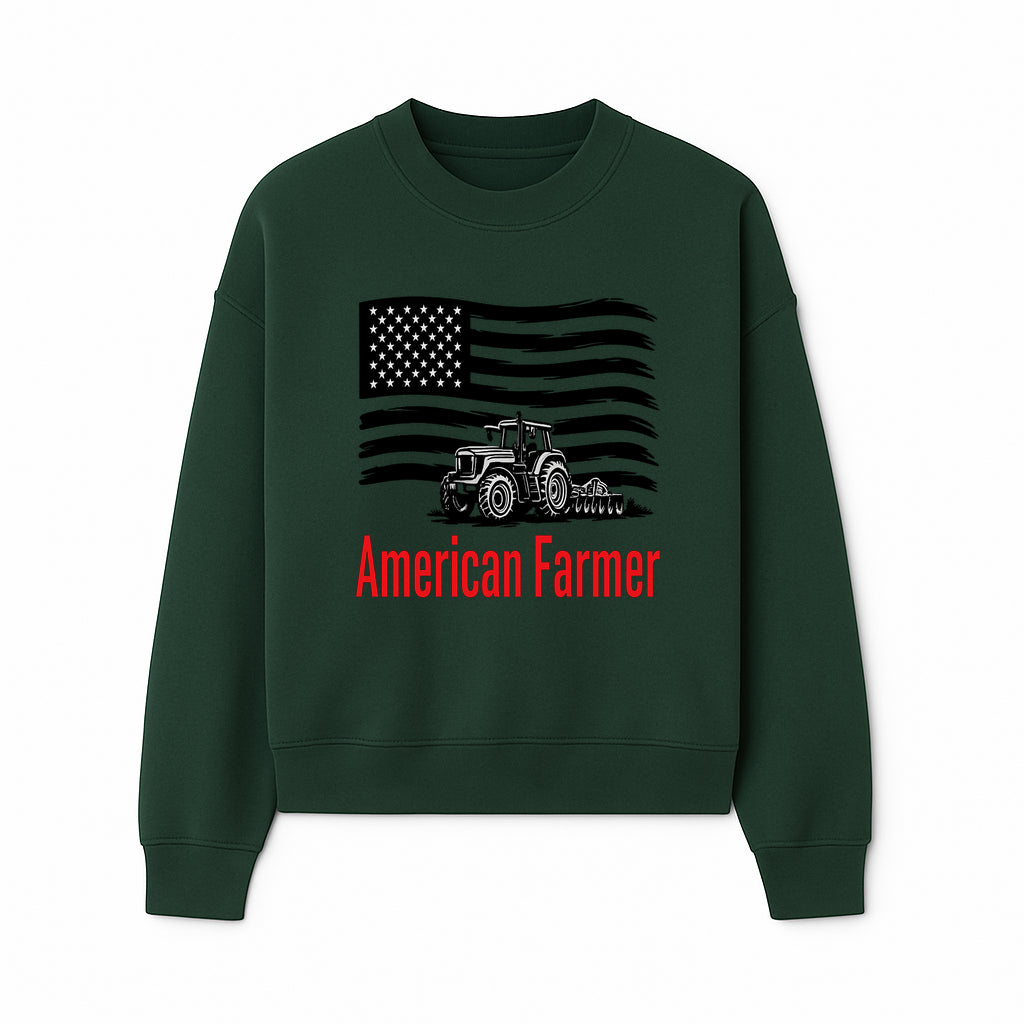 American Farmer Tractor Graphic Tee - Patriotic USA Flag Design, Farmer Gift, Agriculture Apparel - Sweatshirt 1757922460112.jpg