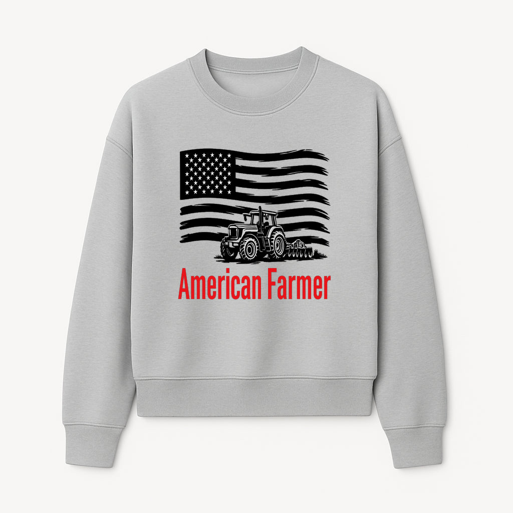 American Farmer Tractor Graphic Tee - Patriotic USA Flag Design, Farmer Gift, Agriculture Apparel - Sweatshirt 1757922460235.jpg