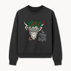Christmas Highland Cow Graphic - Be Merry and Bright Festive Design for Holiday Decor, Apparel, and Gifts - Sweatshirt 1757922460326.jpg