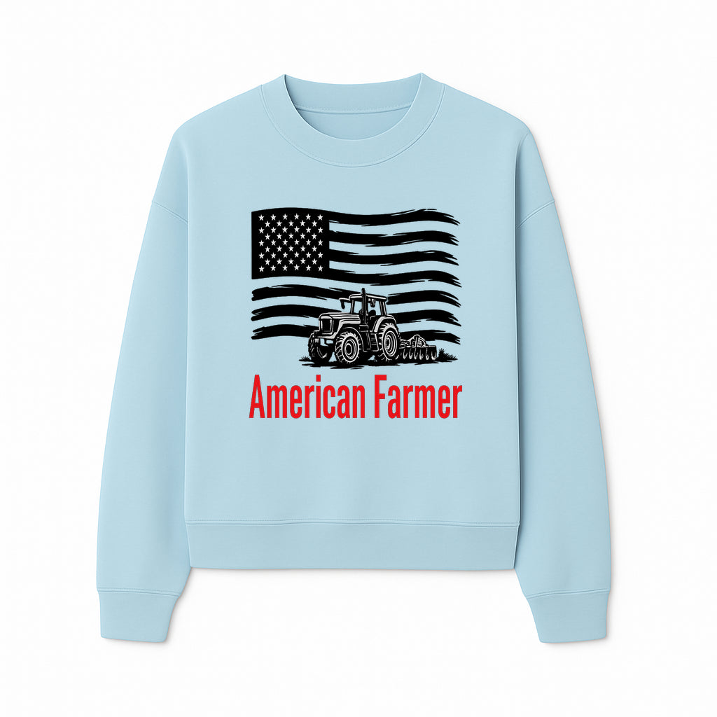 American Farmer Tractor Graphic Tee - Patriotic USA Flag Design, Farmer Gift, Agriculture Apparel - Sweatshirt 1757922460405.jpg