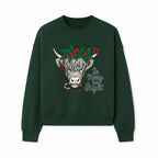 Christmas Highland Cow Graphic - Be Merry and Bright Festive Design for Holiday Decor, Apparel, and Gifts - Sweatshirt 1757922460446.jpg