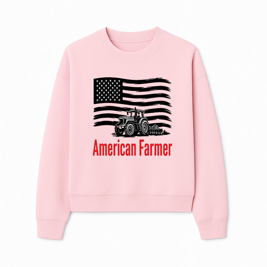 American Farmer Tractor Graphic Tee - Patriotic USA Flag Design, Farmer Gift, Agriculture Apparel - Sweatshirt 1757922460524.jpg