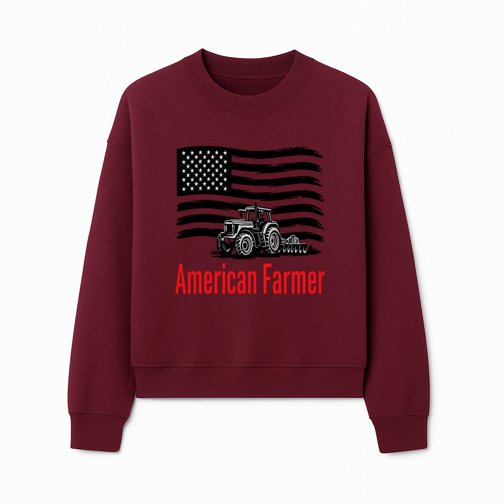 American Farmer Tractor Graphic Tee - Patriotic USA Flag Design, Farmer Gift, Agriculture Apparel - Sweatshirt 1757922460689.jpg