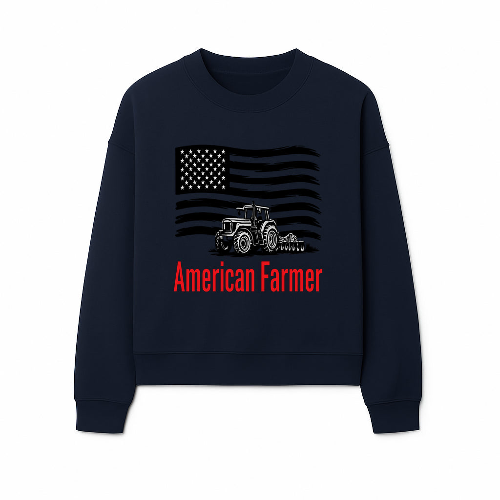 American Farmer Tractor Graphic Tee - Patriotic USA Flag Design, Farmer Gift, Agriculture Apparel - Sweatshirt 1757922460824.jpg