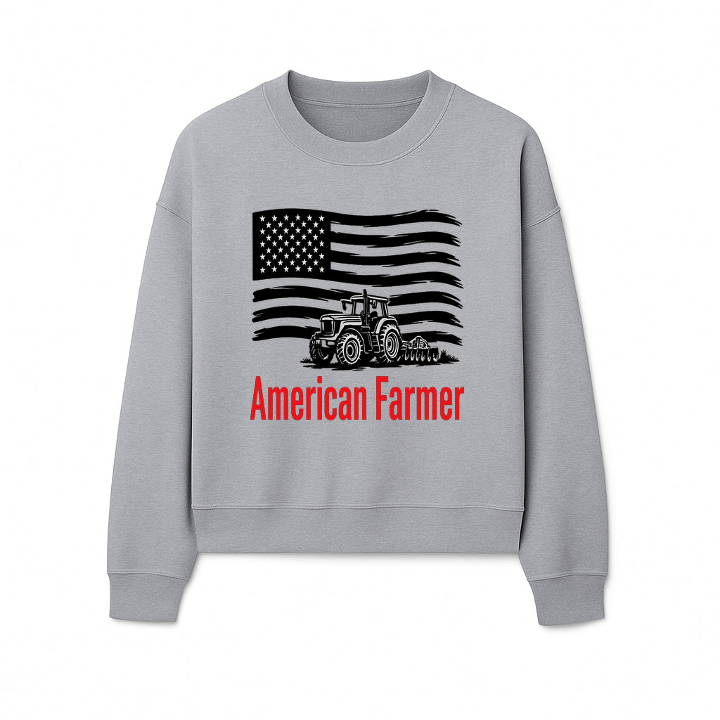 American Farmer Tractor Graphic Tee - Patriotic USA Flag Design, Farmer Gift, Agriculture Apparel - Sweatshirt 1757922461094.jpg