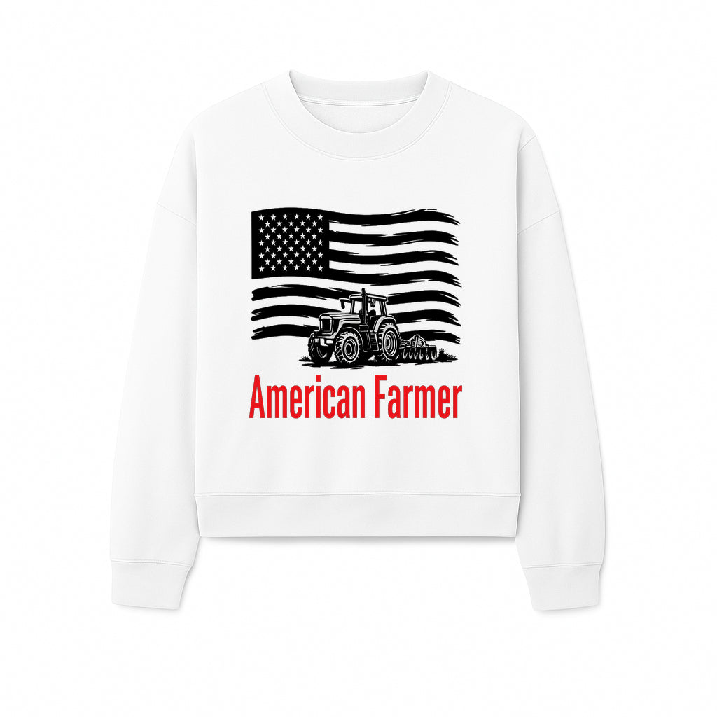 American Farmer Tractor Graphic Tee - Patriotic USA Flag Design, Farmer Gift, Agriculture Apparel - Sweatshirt 1757922461226.jpg