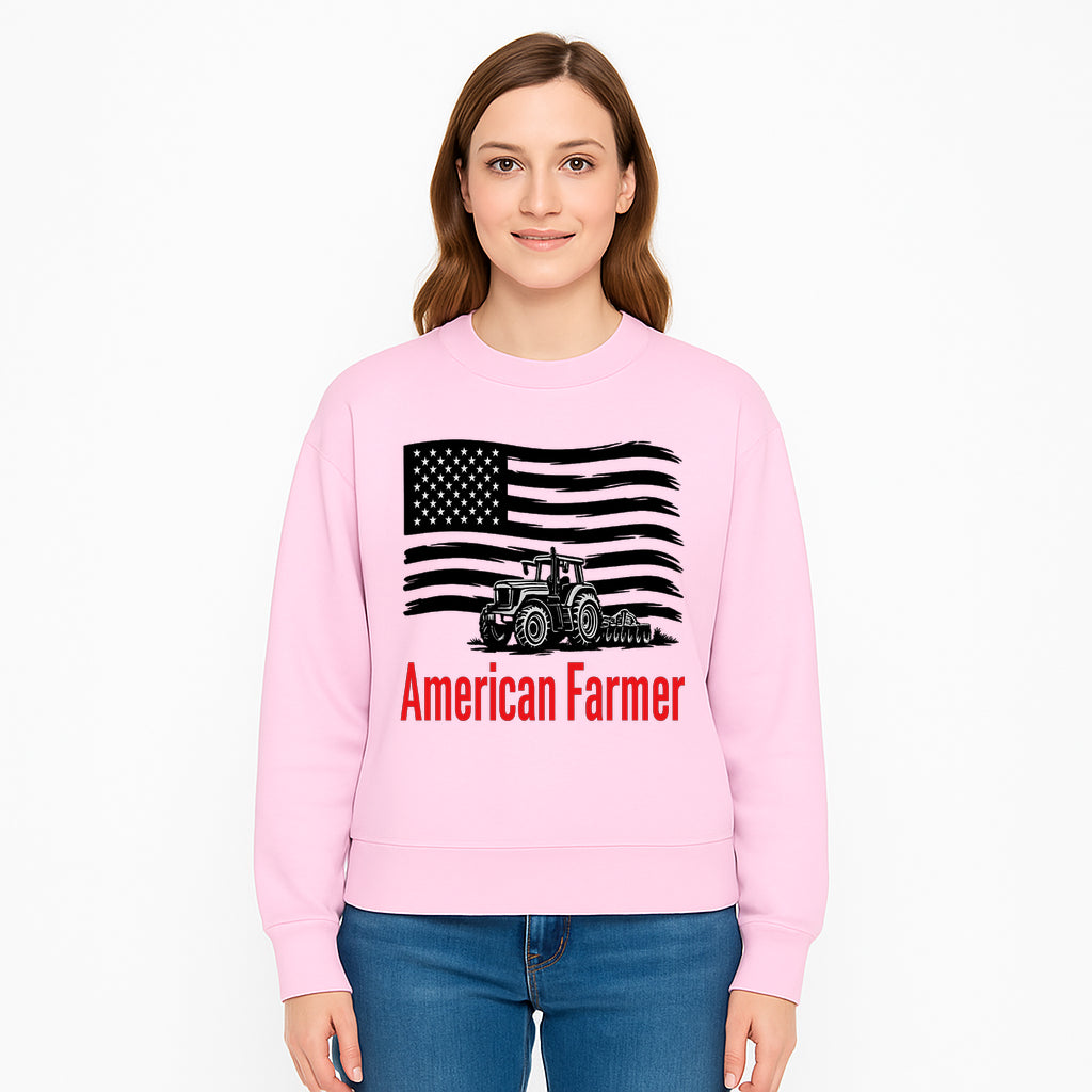 American Farmer Tractor Graphic Tee - Patriotic USA Flag Design, Farmer Gift, Agriculture Apparel - Sweatshirt 1757922462531.jpg