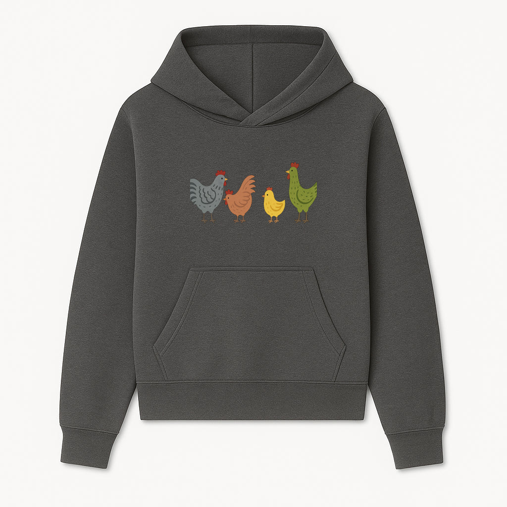 Colorful Chicken Wall Art Set - Cute Farmhouse Decor for Kids' Rooms, Nursery, or Kitchen - Whimsical Animal Print Decorations - Hoodie 1757922463347.jpg