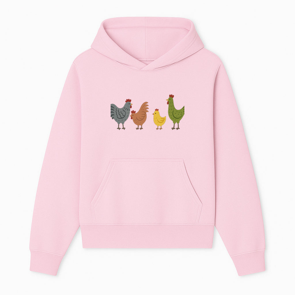 Colorful Chicken Wall Art Set - Cute Farmhouse Decor for Kids' Rooms, Nursery, or Kitchen - Whimsical Animal Print Decorations - Hoodie 1757922463887.jpg