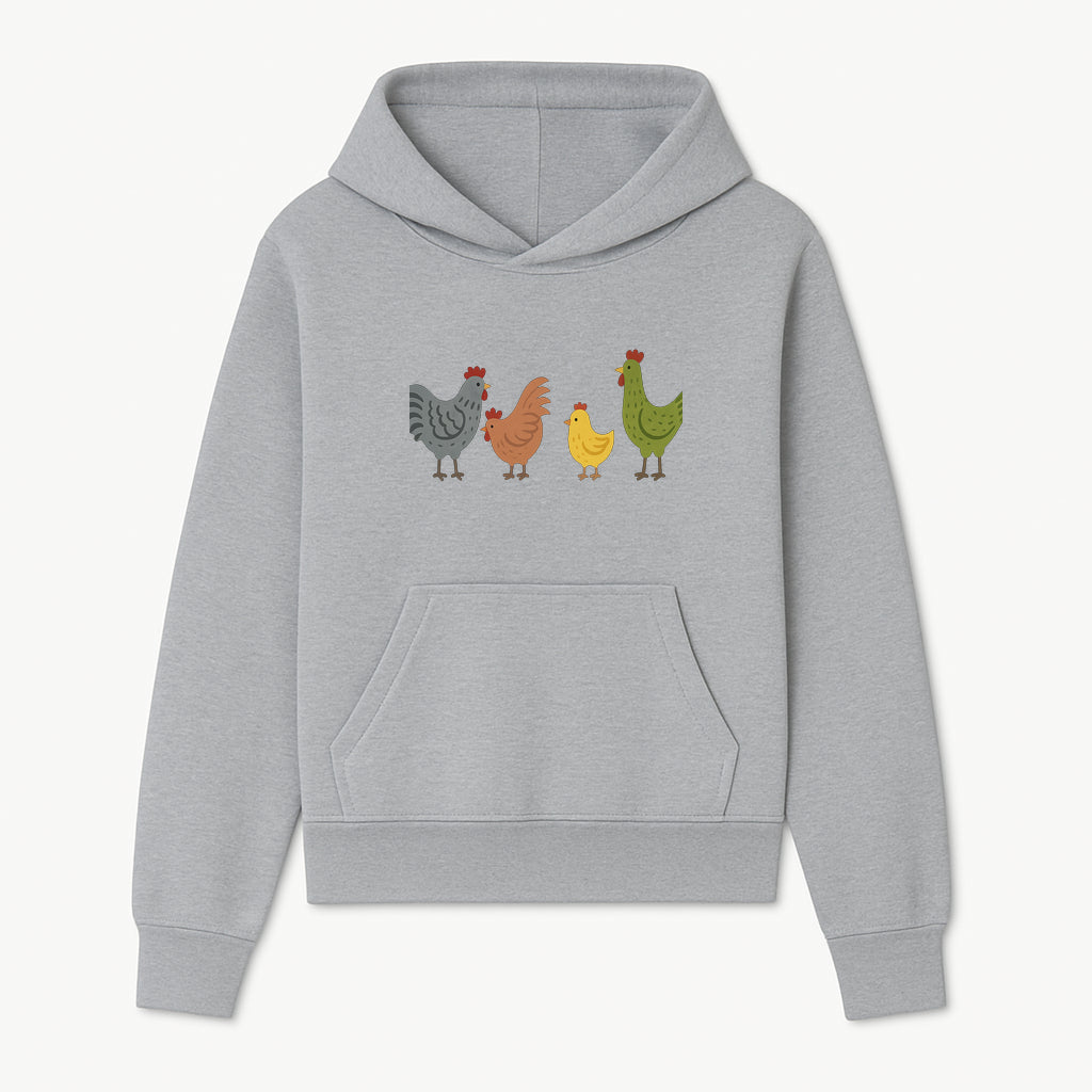 Colorful Chicken Wall Art Set - Cute Farmhouse Decor for Kids' Rooms, Nursery, or Kitchen - Whimsical Animal Print Decorations - Hoodie 1757922464590.jpg