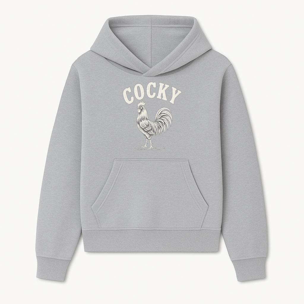 Cocky Rooster Vintage Graphic Tee, Fun Farmhouse Shirt, Animal Lover Gift, Retro Poultry Art, Unique Cockatoo Apparel - Hoodie 1757922470252.jpg