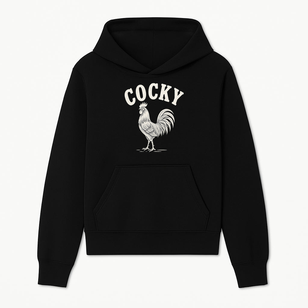 Cocky Rooster Vintage Graphic Tee, Fun Farmhouse Shirt, Animal Lover Gift, Retro Poultry Art, Unique Cockatoo Apparel - Hoodie 1757922470375.jpg