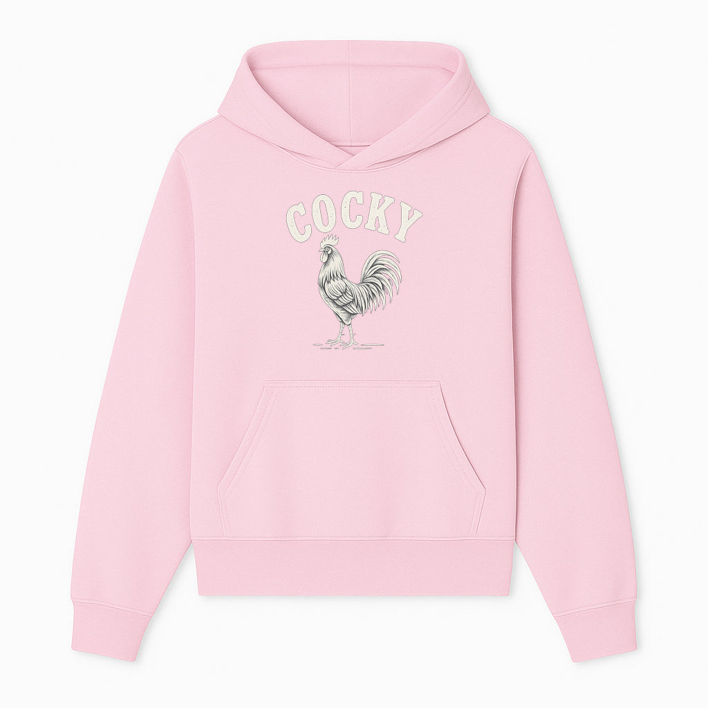 Cocky Rooster Vintage Graphic Tee, Fun Farmhouse Shirt, Animal Lover Gift, Retro Poultry Art, Unique Cockatoo Apparel - Hoodie 1757922471035.jpg