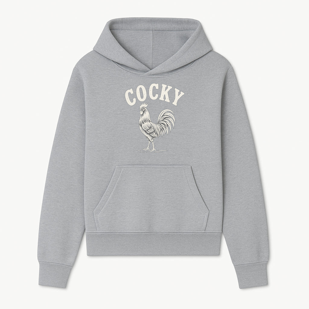 Cocky Rooster Vintage Graphic Tee, Fun Farmhouse Shirt, Animal Lover Gift, Retro Poultry Art, Unique Cockatoo Apparel - Hoodie 1757922471670.jpg