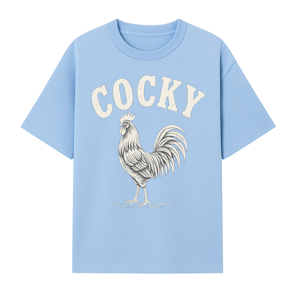 Cocky Rooster Vintage Graphic Tee, Fun Farmhouse Shirt, Animal Lover Gift, Retro Poultry Art, Unique Cockatoo Apparel - T-shirt 1757922474017.jpg