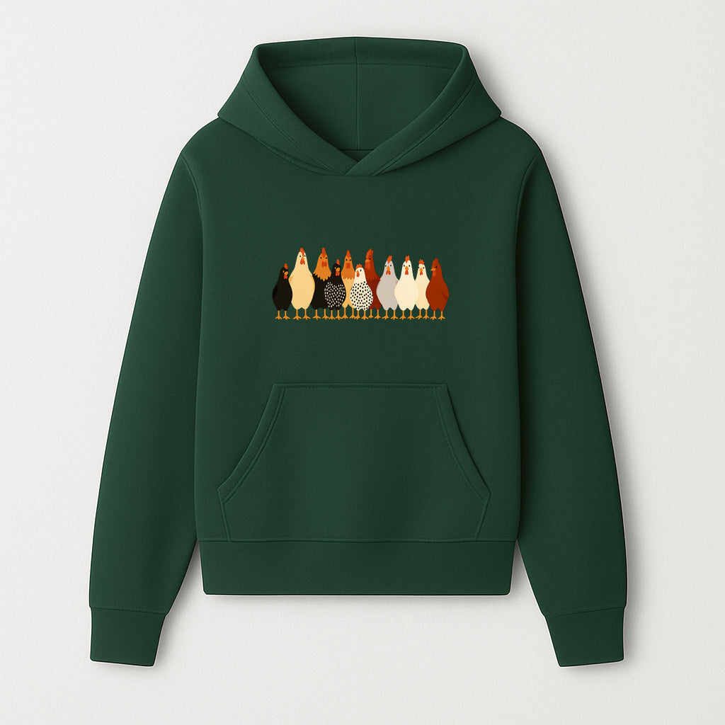 Colorful Chicken Collection Art Print - Farmhouse Decor, Cute Poultry Illustration, Kitchen Wall Art, Animal Lover Gift - Hoodie 1757922481122.jpg