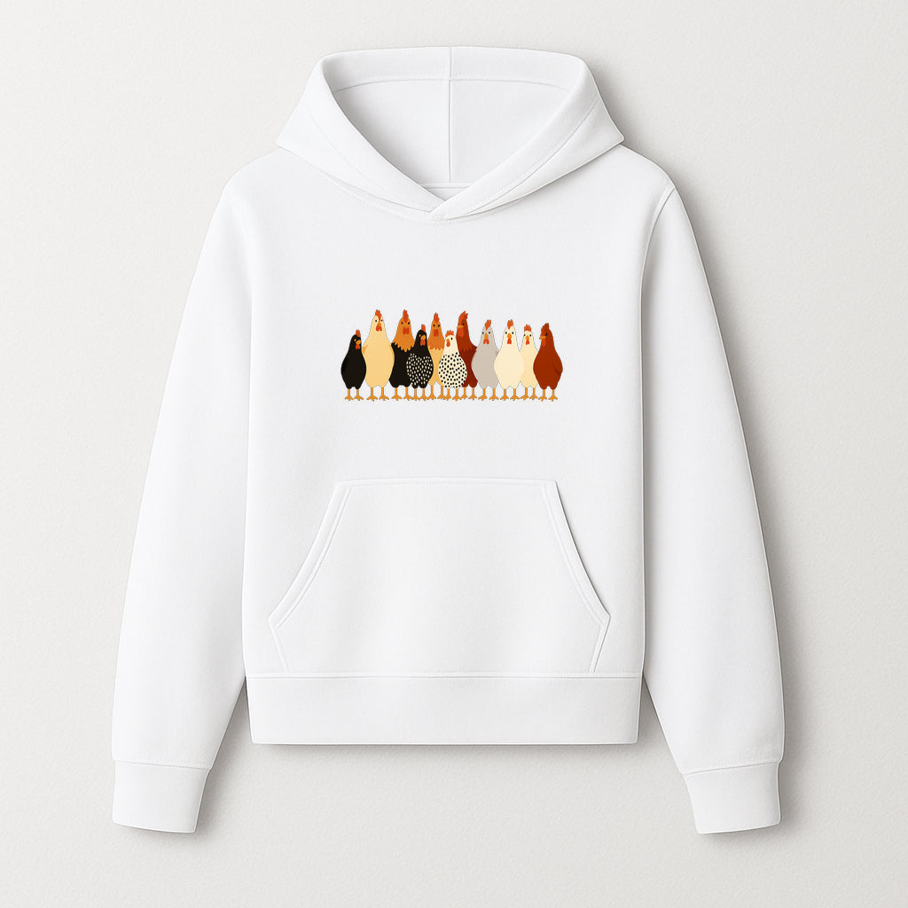 Colorful Chicken Collection Art Print - Farmhouse Decor, Cute Poultry Illustration, Kitchen Wall Art, Animal Lover Gift - Hoodie 1757922482316.jpg