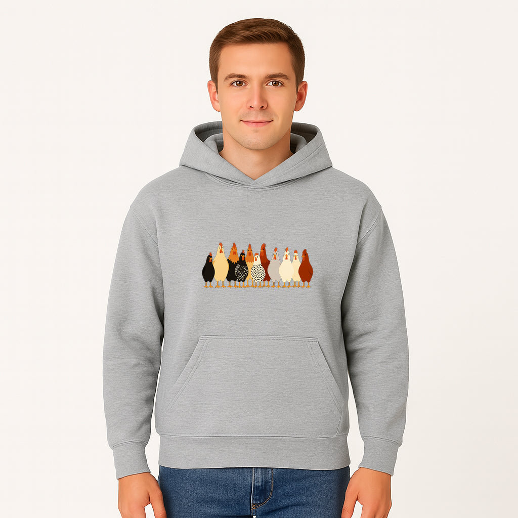Colorful Chicken Collection Art Print - Farmhouse Decor, Cute Poultry Illustration, Kitchen Wall Art, Animal Lover Gift - Hoodie 1757922483442.jpg